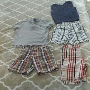 Boy's shorts bundle with vest and polo shirt